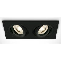 One Light Glafira lampa do zabudowy 2x10 W czarna 51205ABG/B