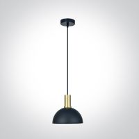 One Light Omorfo lampa wisząca 1x10 W czarna-mosiądz szczotkowany 63140/BBS