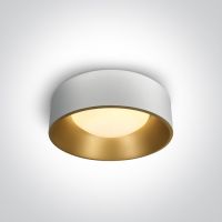 One Light Asteri lampa podsufitowa 1x30W biały/mosiądz 67452/W/W