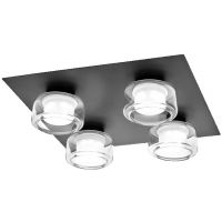 Osram Orbis Flame lampa podsufitowa 4x5,5 W czarna