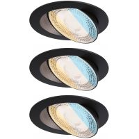 Paulmann Anmus lampa do zabudowy 3x5 W czarna 92258