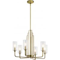 Quintiesse Kimrose lampa wisząca 6x40 W szczotkowany naturalny mosiądz QN-KIMROSE6-BNB