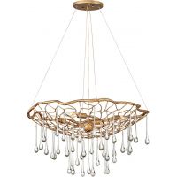 Quintiesse Laguna lampa wisząca 4x40 W oksydowany złoty QN-LAGUNA-4P