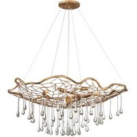 Quintiesse Laguna lampa wisząca 6x40 W oksydowany złoty QN-LAGUNA-6P