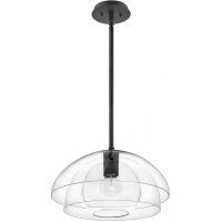 Quintiesse Lotus lampa wisząca 1x60 W czarna-przezroczysta QN-LOTUS-P-BLK