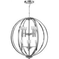 Quintiesse Mondo lampa wisząca 8x3 W polerowany chrom/biały QN-MONDO8