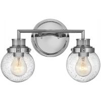 Quintiesse Poppy kinkiet 2x60 W polerowany chrom-przezroczysty QN-POPPY2-PC-BATH