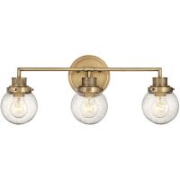 Quintiesse Poppy kinkiet 3x60 W stary mosiądz-przezroczysty QN-POPPY3-HB-BATH