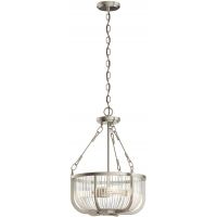 Quintiesse Roux lampa wisząca 3x60 W szczotkowany nikiel QN-ROUX3-BN