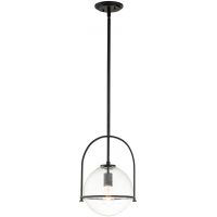 Quintiesse Somerset lampa wisząca 1x60 W czarna-przezroczysta QN-SOMERSET-P-C-BK