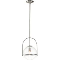 Quintiesse Somerset lampa wisząca 1x60 W przezroczysta-szczotkowany nikiel QN-SOMERSET-P-C-BN