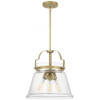 Quintiesse Wimberley lampa wisząca 3x60 W utleniony mosiądz/przezroczysty QN-WIMBERLEY-P-WS