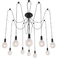 Rabalux Caspar lampa wisząca 10x60 W czarna 2224