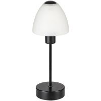 Rabalux Lydia lampa stołowa 1x40W czarny mat/biały 2296