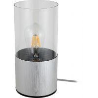 Rabalux Zelkova lampa stołowa 1x40W aluminium szczotkowane/przezroczysty 3153