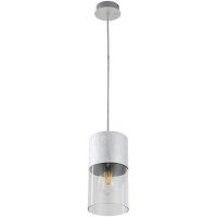 Rabalux Zelkova lampa wisząca 1x40W aluminium szczotkowane/przezroczysty 3154