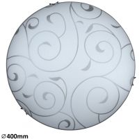 Rabalux Harmony plafon 2x60 W biały-chrom-wzór 3853