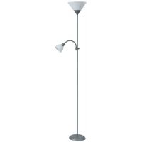Rabalux Action lampa stojąca 1x100W/1x25W biała/srebrna 4028