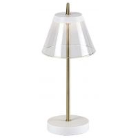 Rabalux Aviana lampa stołowa 1x6W LED biała/mosiądz/przezroczysta 5030