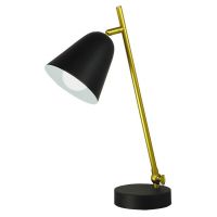 Rabalux Alder lampka biurkowa 1x25W czarna/biała/złota 5378