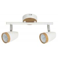Rabalux Karen lampa podsufitowa 2x4 W biała-drewno 5565