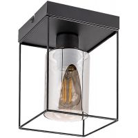Rabalux Chadwick lampa podsufitowa 1x25W czarny/szkło dymne 71031