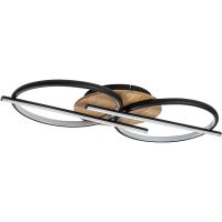 Rabalux Arash lampa podsufitowa 4x40 W biała-czarna-drewno 71403