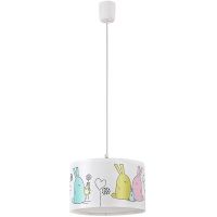 Rabalux Flappy lampa wisząca 1x40 W biała-multikolor 72166