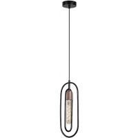 Rabalux Rovier lampa wisząca 1x40 W czarna-miedź 72263
