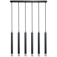 Rabalux Ramira lampa wisząca 6x5 W czarna-przezroczysta 72362