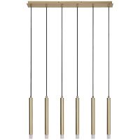 Rabalux Ramira lampa wisząca 6x5 W przezroczysta-złota 72363