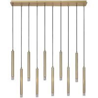 Rabalux Ramira lampa wisząca 10x5 W przezroczysta-złota 72365