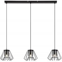 Rabalux Emerencia lampa wisząca 3x40 W czarna-przydymiona 72371
