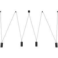 Rabalux Senobia lampa wisząca 4x5 W czarna 73038