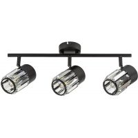Rabalux Venaro lampa podsufitowa 3x15 W czarna-przezroczysta 73061