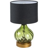 Rabalux Pirelo lampa stołowa 1x25 W czarna-zielona 74033