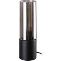 Rabalux Ronno lampa stołowa 1x25W czarny/szkło dymne 74050