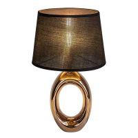 Rabalux Dalora lampa stołowa 1x25 W czarna-brązowa 74063