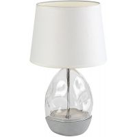 Rabalux Apolonia lampa stołowa 1x40 W biała-przezroczysta 74227