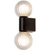 Rabalux Colzar kinkiet 2x3,5 W czarny-przezroczysty 75022