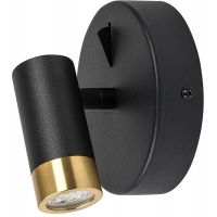 Rabalux Kadir kinkiet 1x3 W czarny-przezroczysty-złoty 75040