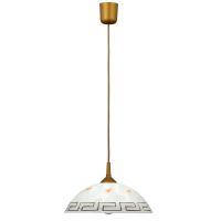 Rabalux Ertusco lampa wisząca 1x60 W biała-brązowa 7652