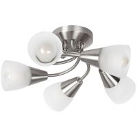 Rabalux Connor lampa podsufitowa 5x40 W chrom-satyna-szkło opalizowane 5691