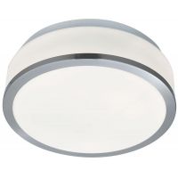 Searchlight Discs plafon 2x60W srebrny/szkło białe 7039-23SS