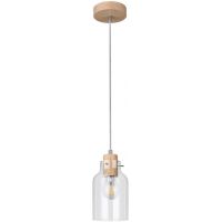 Spot-Light Alessandro Wood lampa wisząca1x60W dąb olejowany/transparent 1760174