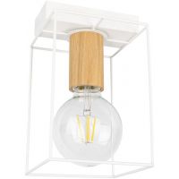 Spot-Light Gretter lampa podsufitowa 1x60W biały/dąb olejowany 4010203630073