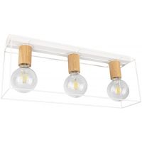 Spot-Light Gretter lampa podsufitowa 3x60W biały/dąb olejowany 4030203830075