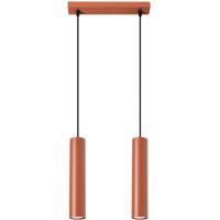 Sollux Lighting Lagos lampa wisząca 2x10 W czerwona SL.1490