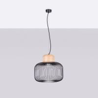 Sollux Lighting Gabbia lampa wisząca 1x15 W czarna SL.1847