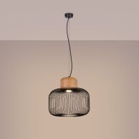 Sollux Lighting Gabbia lampa wisząca 1x15 W czarna SL.1847